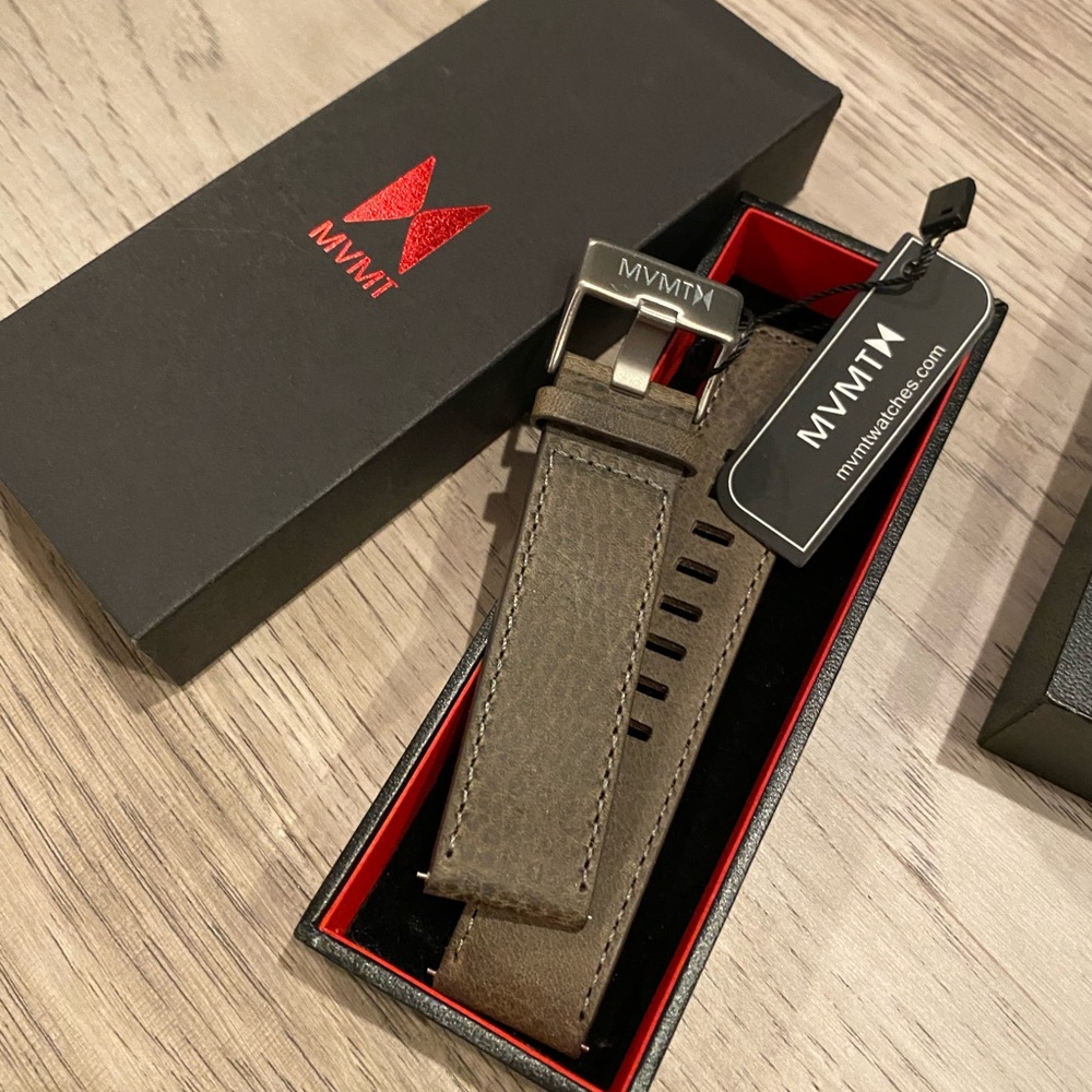 Movement Gray Leather Strap